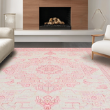 Striking Abstract Pink Color Blocks(Pink)
