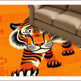 Ultra Soft Area Rug, Non Slip, Stain Resistant, Washable Area Rugs for Living Room, Bedroom, Bold Spiritual Living Room Non-Slip Rug(Orange)