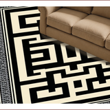 Ultra Soft Area Rug, Non Slip, Stain Resistant, Washable Area Rugs for Living Room, Bedroom, Modern Neutral Home Office Low Pile Rug(Black)