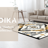 Ultra Soft Area Rug, Non Slip, Stain Resistant, Washable Area Rugs for Living Room, Bedroom, Elegant Ethnic Diamond Design(Beige)