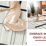 Chic Black White Striped Modern Geometric Area Design(Beige)