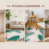 Ultra Soft Area Rug, Non Slip, Stain Resistant, Washable Area Rugs for Living Room, Bedroom, Vibrant Geometric Jungle Aesthetic(Pink)