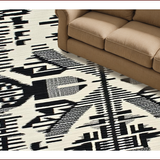 Ultra Soft Area Rug, Non Slip, Stain Resistant, Washable Area Rugs for Living Room, Bedroom, Contemporary Monochrome Animal Motif(Black)