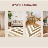 Ultra Soft Area Rug, Non Slip, Stain Resistant, Washable Area Rugs for Living Room, Bedroom, Ivory Beige High Traffic Bedroom Carpet(Beige)