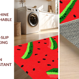 Ultra Soft Area Rug, Non Slip, Stain Resistant, Washable Area Rugs for Living Room, Bedroom, Lively Fruity Decor Style(Red)
