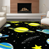 Ultra Soft Area Rug, Non Slip, Stain Resistant, Washable Area Rugs for Living Room, Bedroom, Stellar Playful Universe Artwork(Yellow)