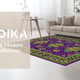 Ultra Soft Area Rug, Non Slip, Stain Resistant, Washable Area Rugs for Living Room, Bedroom, Seasonal Abstract Festive Aesthetic(Purple)