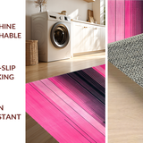 Ultra Soft Area Rug, Non Slip, Stain Resistant, Washable Area Rugs for Living Room, Bedroom, Bold Pink Black Geometric Flair(Pink)