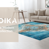 Striking Vibrant Patchwork Elements(Blue)