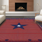 Ultra Soft Area Rug, Non Slip, Stain Resistant, Washable Area Rugs for Living Room, Bedroom, Charming Multi-Hued Rustic Appeal(Red)