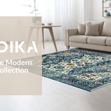 Contemporary Floral Tiled Design(Blue)