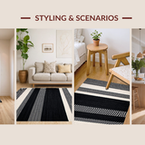 Lively Contemporary Black Beige Fusion(Black)