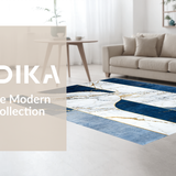 Chic Modern Gold Accents Design(Blue)