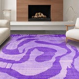 Ultra Soft Area Rug, Non Slip, Stain Resistant, Washable Area Rugs for Living Room, Bedroom, Chic Pastel Dreamy Hues(Purple)