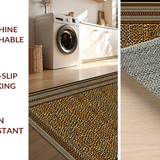 Ultra Soft Area Rug, Non Slip, Stain Resistant, Washable Area Rugs for Living Room, Bedroom, Vintage Earthy Leopard Aesthetic(Brown)