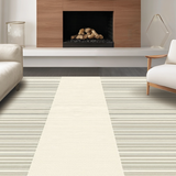Artistic Hand Woven Striped Vision(Beige)