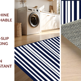 Ultra Soft Area Rug, Non Slip, Stain Resistant, Washable Area Rugs for Living Room, Bedroom, Elegant Transitional Ogee Pattern(Blue)