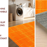 Ultra Soft Area Rug, Non Slip, Stain Resistant, Washable Area Rugs for Living Room, Bedroom, Fun Nautical Decor Inspiration(Orange)