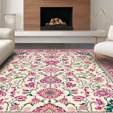 Ultra Soft Area Rug, Non Slip, Stain Resistant, Washable Area Rugs for Living Room, Bedroom, Timeless Elegant Soft Palette(Ivory)