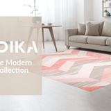 Ultra Soft Area Rug, Non Slip, Stain Resistant, Washable Area Rugs for Living Room, Bedroom, Serene Elegant Neutral Tones Design(Pink)