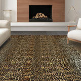 Ultra Soft Area Rug, Non Slip, Stain Resistant, Washable Area Rugs for Living Room, Bedroom, Luxurious Faux Fur Leopard Style(Brown)