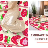 Lively Retro Strawberry Print(Red)