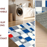 Ultra Soft Area Rug, Non Slip, Stain Resistant, Washable Area Rugs for Living Room, Bedroom, Charming Tiled Game Aesthetic(Gray)