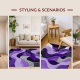 Ultra Soft Area Rug, Non Slip, Stain Resistant, Washable Area Rugs for Living Room, Bedroom, Contemporary Luxurious Shag Design(Purple)