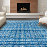 Ultra Soft Area Rug, Non Slip, Stain Resistant, Washable Area Rugs for Living Room, Bedroom, Whimsical Bow Area Rug(Blue)