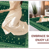 Ultra Soft Area Rug, Non Slip, Stain Resistant, Washable Area Rugs for Living Room, Bedroom, Mystical Celestial Cat(Green)