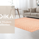 Ultra Soft Area Rug, Non Slip, Stain Resistant, Washable Area Rugs for Living Room, Bedroom, Sleek Pink Minimalist Design(Orange)