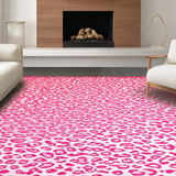 Ultra Soft Area Rug, Non Slip, Stain Resistant, Washable Area Rugs for Living Room, Bedroom, Soft Pastel Animal Motif(Pink)