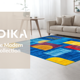 Chic Modernist Colorful Composition(Blue)