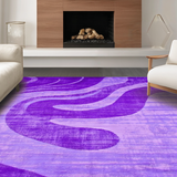 Ultra Soft Area Rug, Non Slip, Stain Resistant, Washable Area Rugs for Living Room, Bedroom, Vibrant Tie-Dye Aesthetic Charm(Purple)