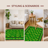 Elegant Gold Accented Shamrock Design(Green)