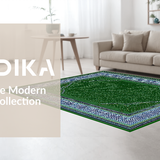 Ultra Soft Area Rug, Non Slip, Stain Resistant, Washable Area Rugs for Living Room, Bedroom, Sleek Green Trellis Pattern(Green)