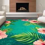 Lively Hibiscus and Fern Fusion(Green)