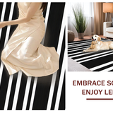 Stylish Earthy Tone Striped Accent(Black)