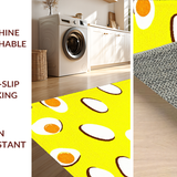 Ultra Soft Area Rug, Non Slip, Stain Resistant, Washable Area Rugs for Living Room, Bedroom, Lighthearted Quirky Character Design(Yellow)