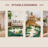 Ultra Soft Area Rug, Non Slip, Stain Resistant, Washable Area Rugs for Living Room, Bedroom, Elegant Earthy Geometric Elements(Beige)