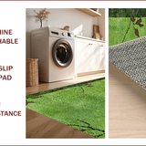 Elegant Nature Inspired Shaggy Mat(Green)