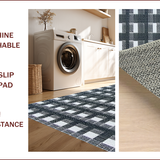 Ultra Soft Area Rug, Non Slip, Stain Resistant, Washable Area Rugs for Living Room, Bedroom, Geometric Checkered Entryway Stain-Resistant Carpet(Gray)