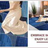 Ultra Soft Area Rug, Non Slip, Stain Resistant, Washable Area Rugs for Living Room, Bedroom, Boho Dark Blue Bedroom Meditation Area Rug(Blue)