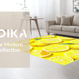 Ultra Soft Area Rug, Non Slip, Stain Resistant, Washable Area Rugs for Living Room, Bedroom, Whimsical Colorful Pattern Fusion(Yellow)