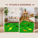 Bright Cheerful Dino Expedition Aesthetic(Green)