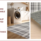 Ultra Soft Area Rug, Non Slip, Stain Resistant, Washable Area Rugs for Living Room, Bedroom, Stylish Subtle Geometric Layers(Gray)