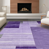 Ultra Soft Area Rug, Non Slip, Stain Resistant, Washable Area Rugs for Living Room, Bedroom, Dynamic Modern Fluid Artistry(Purple)