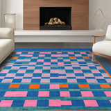 Chic Multicolor Graphic Arrangement(Blue)