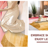 Modern Distressed Sunset Motif(Beige)