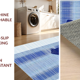 Ultra Soft Area Rug, Non Slip, Stain Resistant, Washable Area Rugs for Living Room, Bedroom, Stylish Blue Bow Decorative Rug for a Cute and Cozy Aesthetic(Blue)
